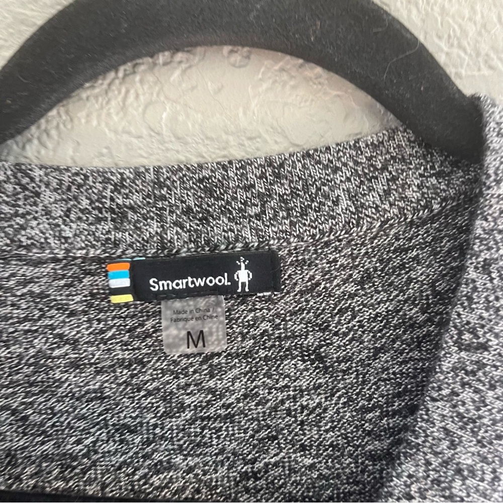 Smartwool Shadow Pine Tunic Sweater Gray & Black … - image 3